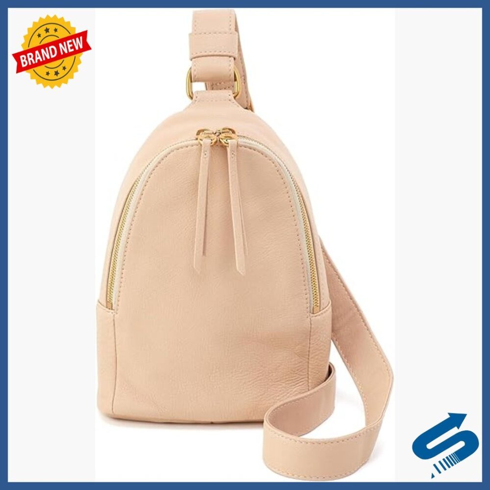 Leather Hobo Sling Bag with Adjustable Strap and Phone Pocket